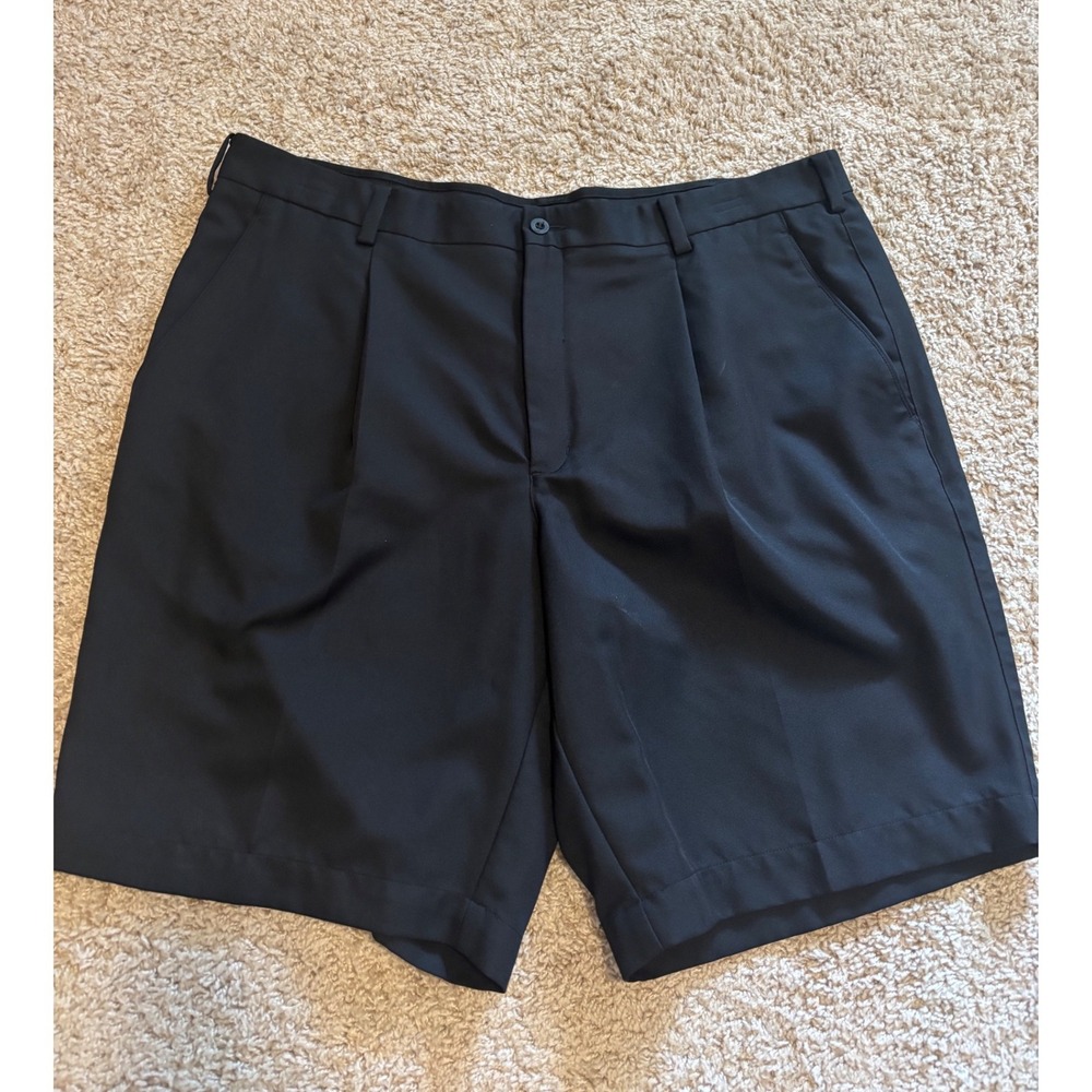 Nike Golf Dri-FIT Pleated Shorts Mens 40 Black Performance Athletic Casual